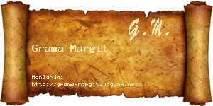 Grama Margit névjegykártya